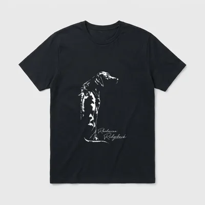 Rhodesian Ridgeback Hund Hundeportrait T-Shirt – Klassisches T-Shirt in Schwarz