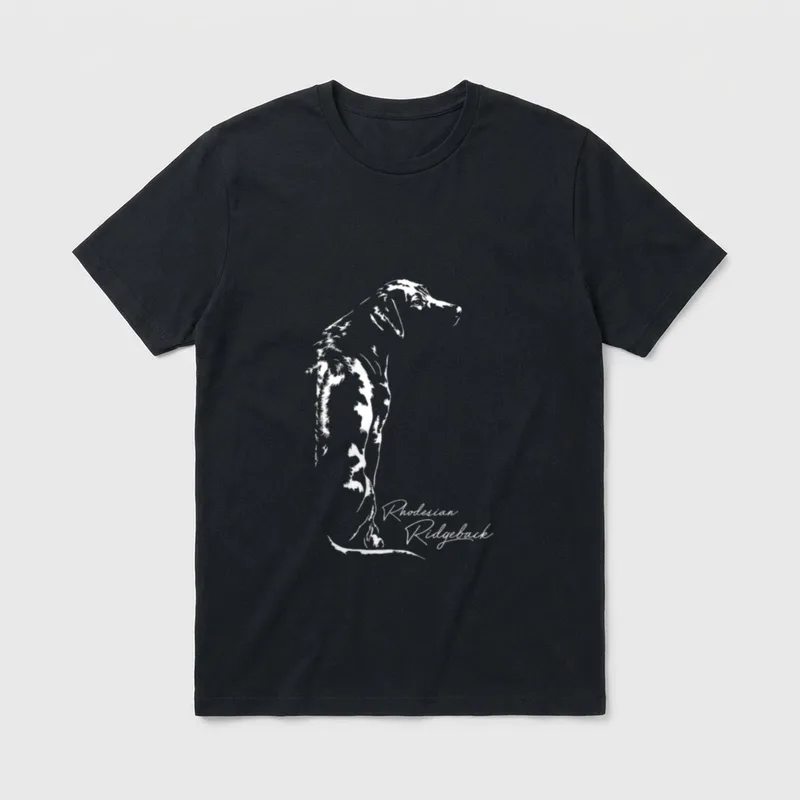 Rhodesian Ridgeback Hund Hundeportrait T-Shirt – Klassisches T-Shirt in Schwarz