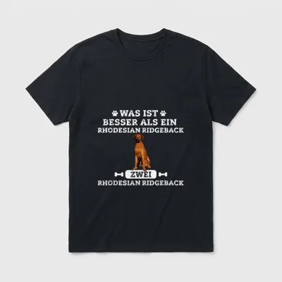 Zwei Rhodesian Ridgeback Rhodesian T-Shirt – Klassisches T-Shirt in Schwarz