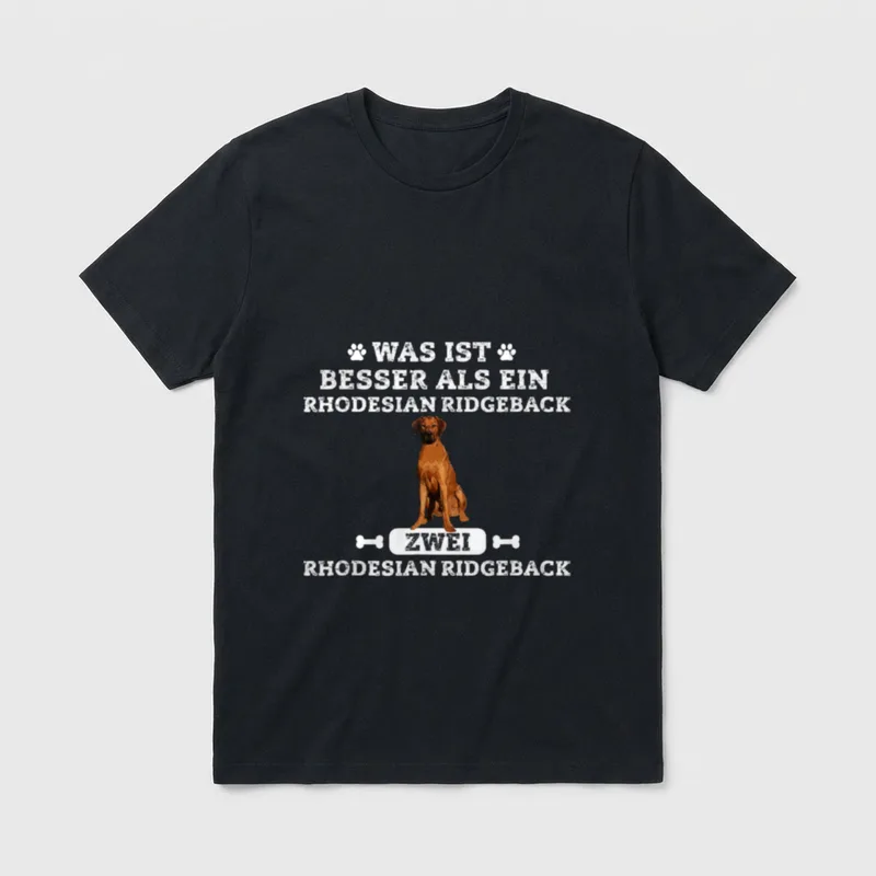 Zwei Rhodesian Ridgeback Rhodesian T-Shirt – Klassisches T-Shirt in Schwarz