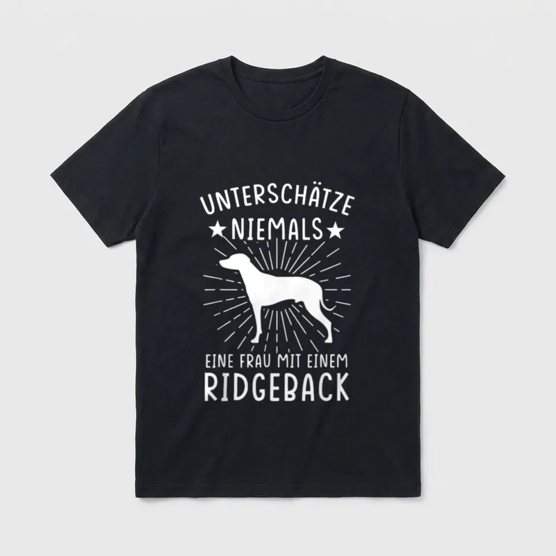 Rhodesian Ridgeback T-Shirt 0009 – Klassisches T-Shirt in Schwarz