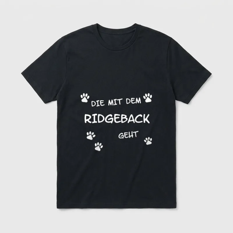 Die mit dem Rhodesian T-Shirt – Klassisches T-Shirt in Schwarz