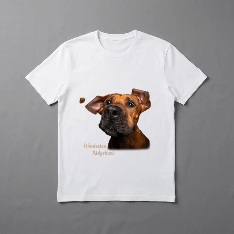 Ridgebackshop Rhodesian Ridgeback Schwarz T-Shirt – Klassisches T-Shirt in Schwarz