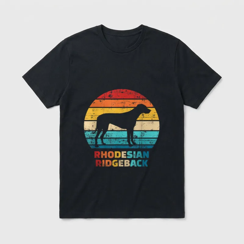 Rhodesian Ridgeback vintage T-Shirt – Klassisches T-Shirt in Schwarz