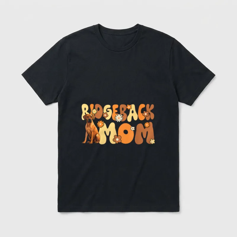 Rhodesian Ridgeback Groovy World's T-Shirt – Klassisches T-Shirt in Schwarz