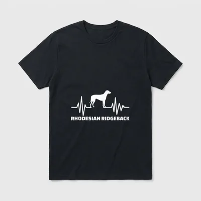Rhodesian Ridgeback Herzschlag T-Shirt – Klassisches T-Shirt in Schwarz