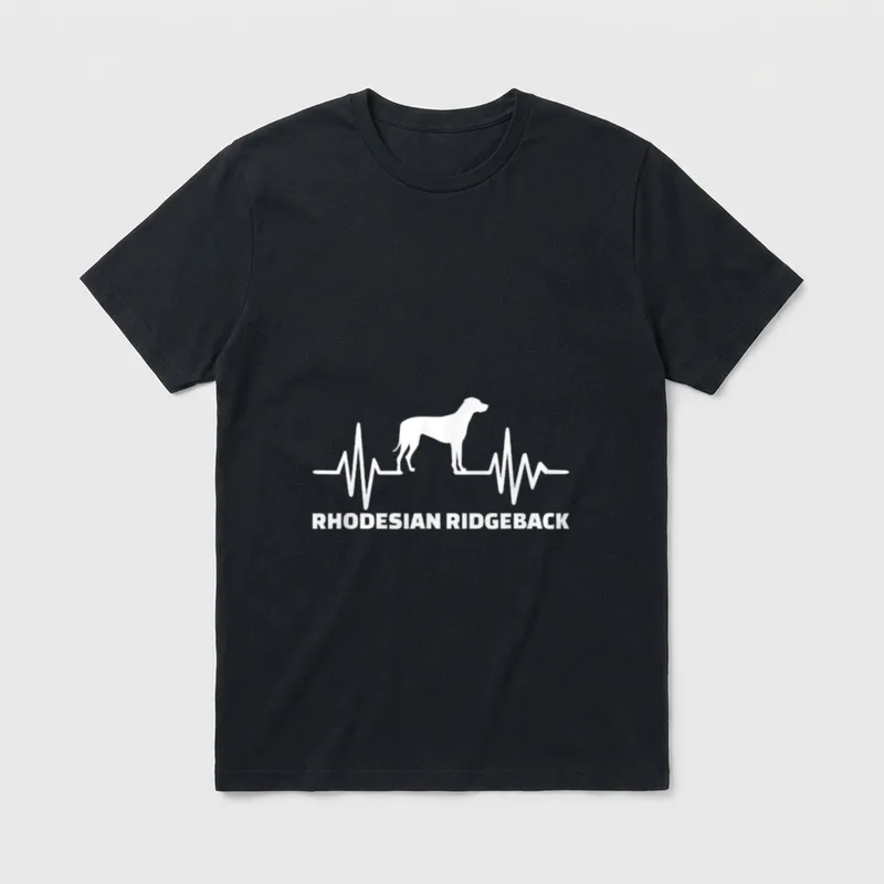 Rhodesian Ridgeback Herzschlag T-Shirt – Klassisches T-Shirt in Schwarz