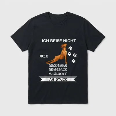 Rhodesian Ridgeback Hund T-Shirt 0023 – Klassisches T-Shirt in Schwarz