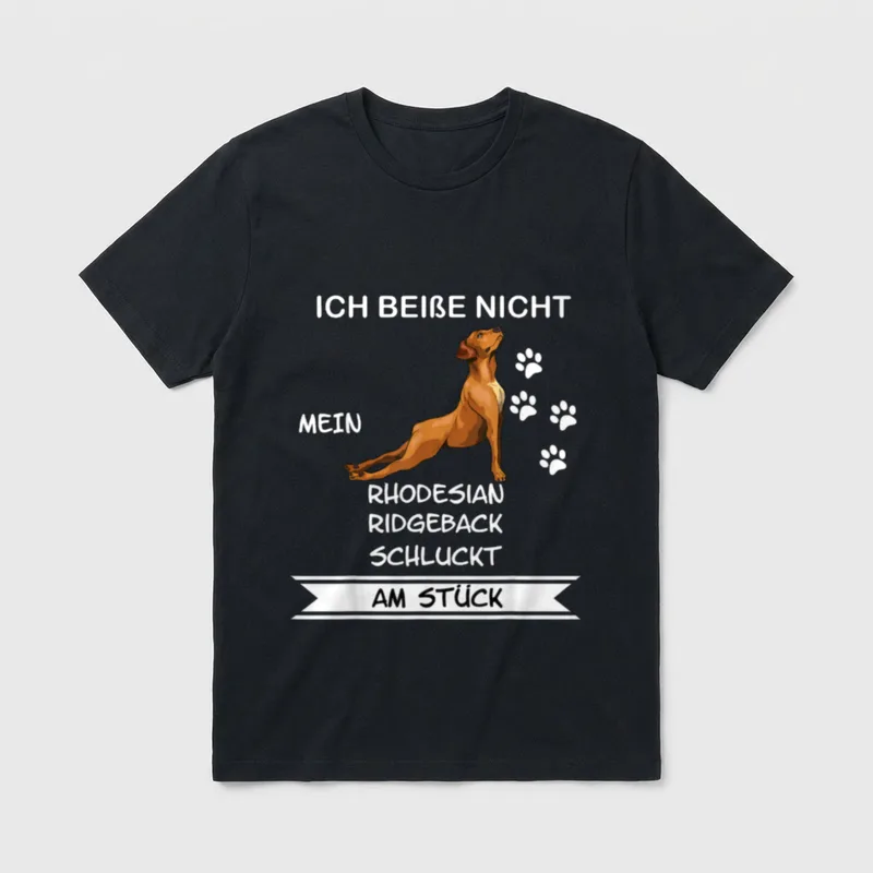Rhodesian Ridgeback Hund T-Shirt 0023 – Klassisches T-Shirt in Schwarz