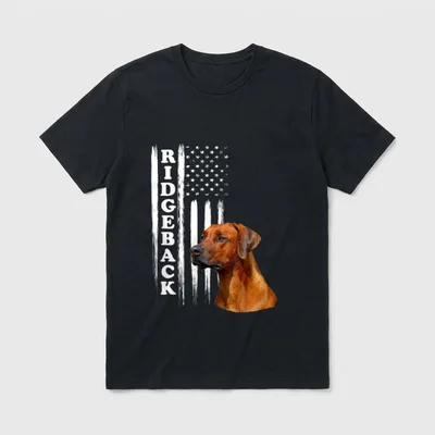 Rhodesian Ridgeback Hund T-Shirt 0026 – Klassisches T-Shirt in Schwarz