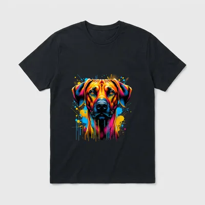 Splash Art Rhodesian Ridgeback T-Shirt – Klassisches T-Shirt in Schwarz