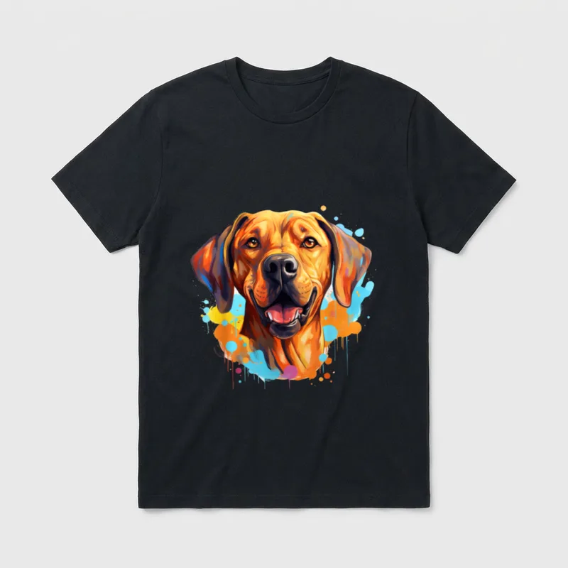Rhodesian Ridgeback Löwenhund Porträt T-Shirt – Klassisches T-Shirt in Schwarz