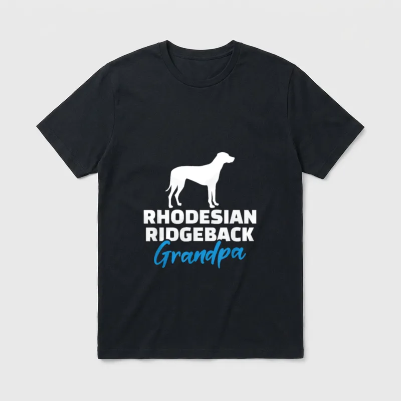Rhodesian Ridgeback Opa T-Shirt – Klassisches T-Shirt in Schwarz