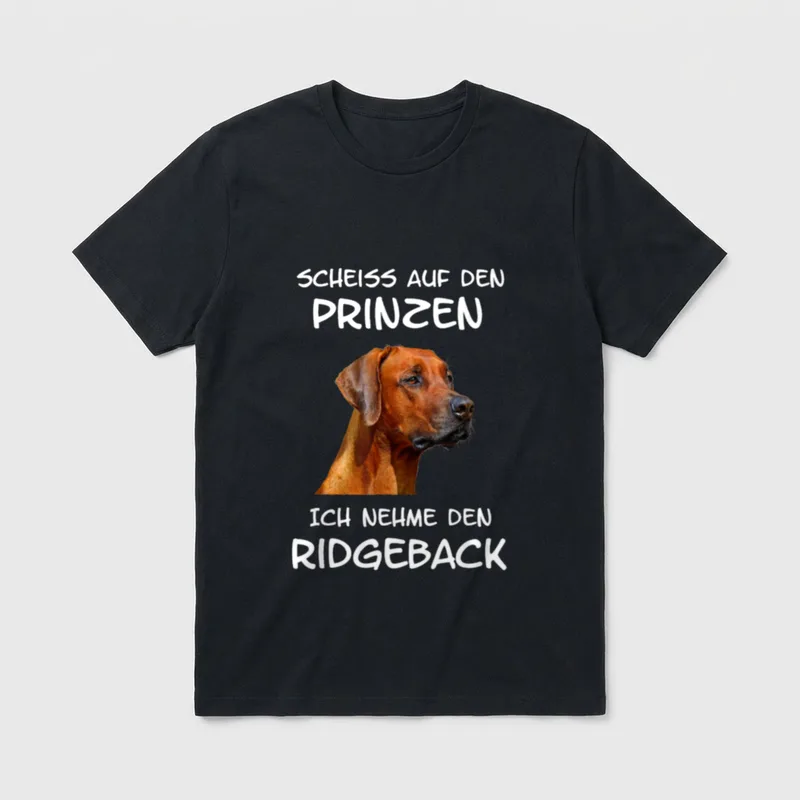 Rhodesian Ridgeback Hund Lustiger T-Shirt – Klassisches T-Shirt in Schwarz