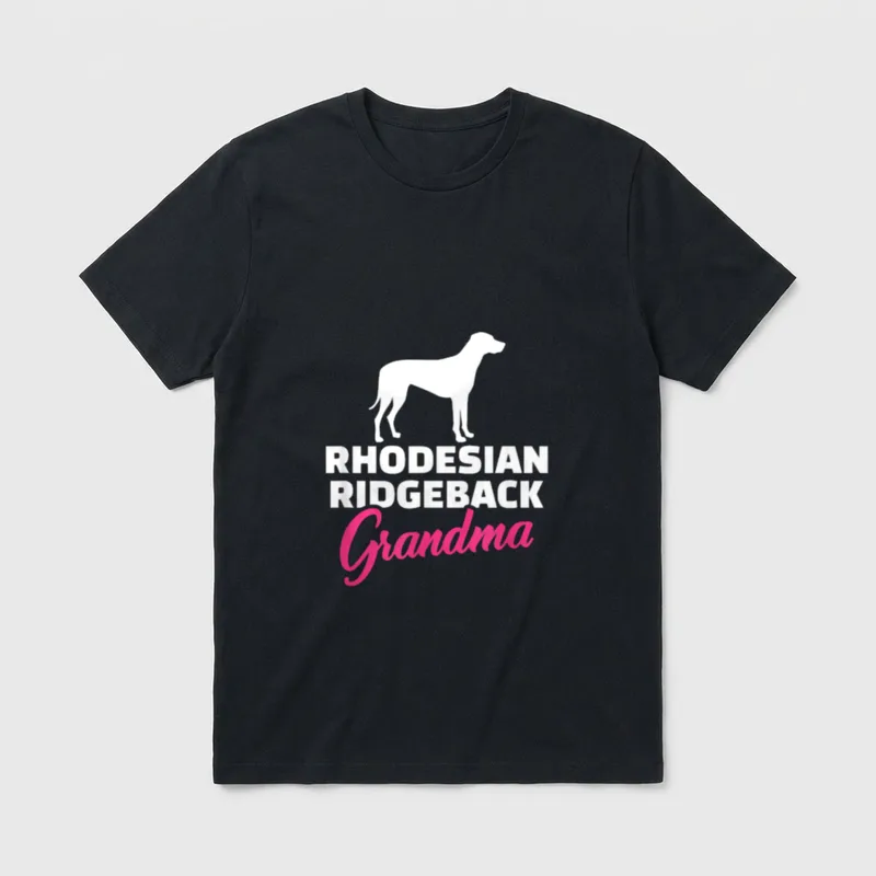 Rhodesian Ridgeback Oma T-Shirt – Klassisches T-Shirt in Schwarz