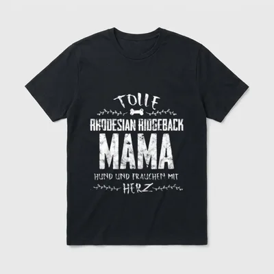 Mama und Frauchen T-Shirt – Klassisches T-Shirt in Schwarz