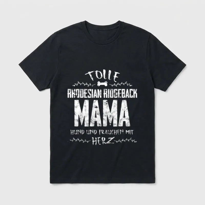 Mama und Frauchen T-Shirt – Klassisches T-Shirt in Schwarz