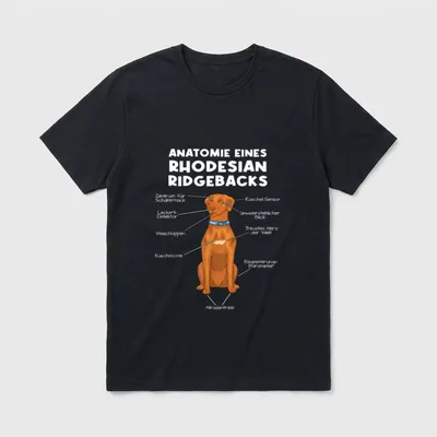 Anatomy of a Rhodesian T-Shirt – Klassisches T-Shirt in Schwarz