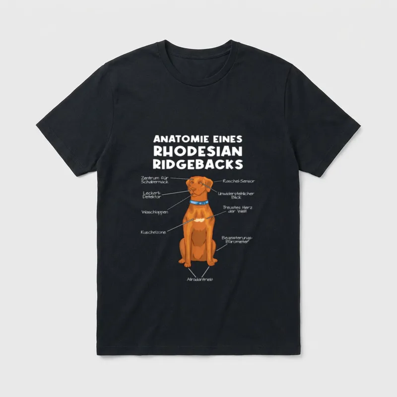 Anatomy of a Rhodesian T-Shirt – Klassisches T-Shirt in Schwarz