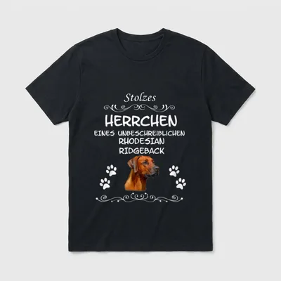 Stolzes Herrchen Rhodesian Ridgeback T-Shirt – Klassisches T-Shirt in Schwarz