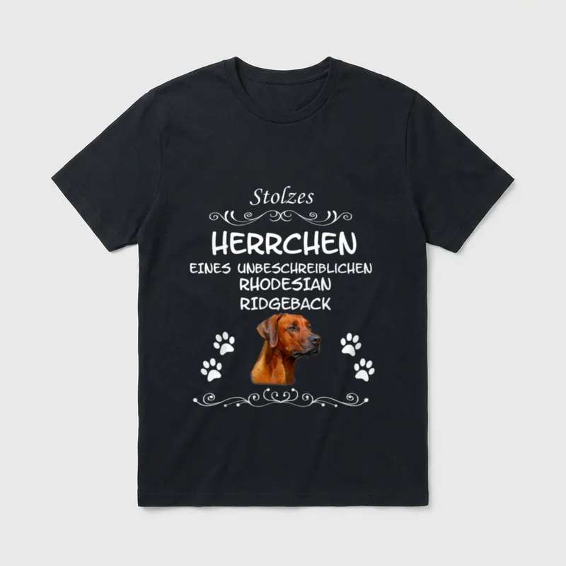 Stolzes Herrchen Rhodesian Ridgeback T-Shirt – Klassisches T-Shirt in Schwarz