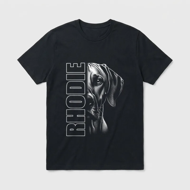 Eleganter Rhodesian Ridgeback T-Shirt – Klassisches T-Shirt in Schwarz