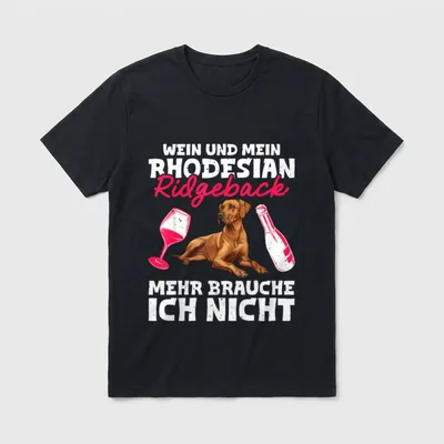 Ridgeback Besitzer WEIN T-Shirt – Klassisches T-Shirt in Schwarz