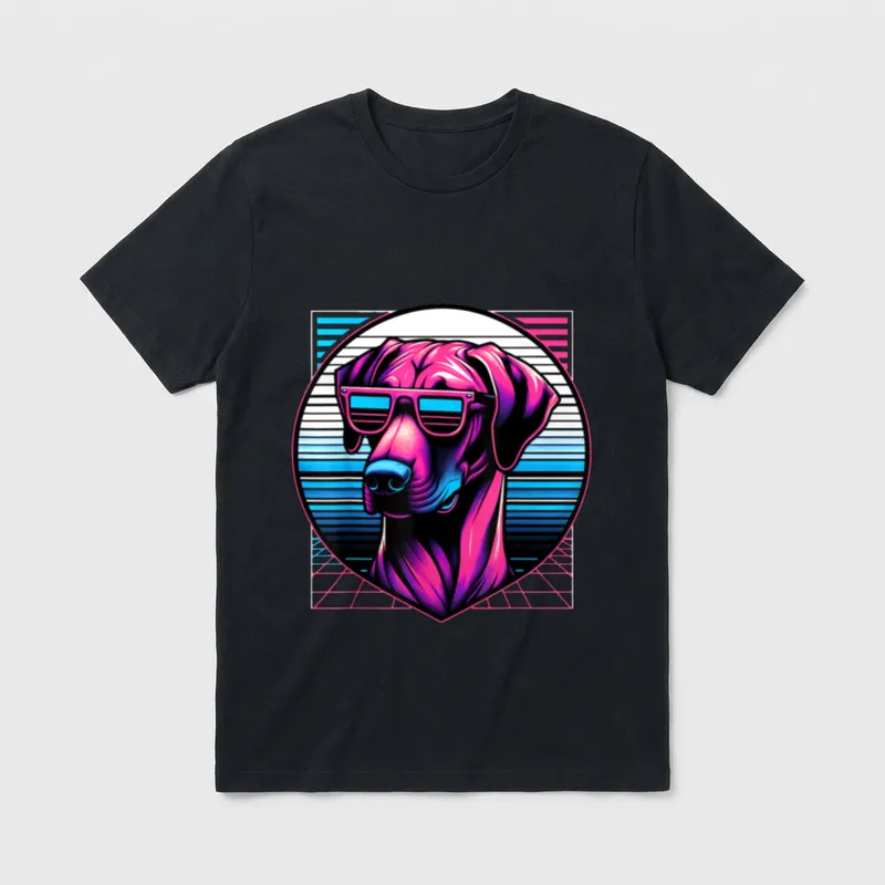 Ridgeback Vintage Rhodesian Ridgeback Lover T-Shirt – Klassisches T-Shirt in Schwarz