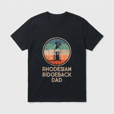 Rhodesian Ridgeback Hund Vintage T-Shirt – Klassisches T-Shirt in Schwarz