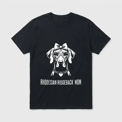 Rhodesian Ridgeback Mama Hund T-Shirt – Klassisches T-Shirt in Schwarz