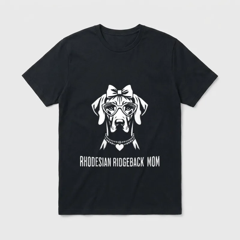 Rhodesian Ridgeback Mama Hund T-Shirt – Klassisches T-Shirt in Schwarz