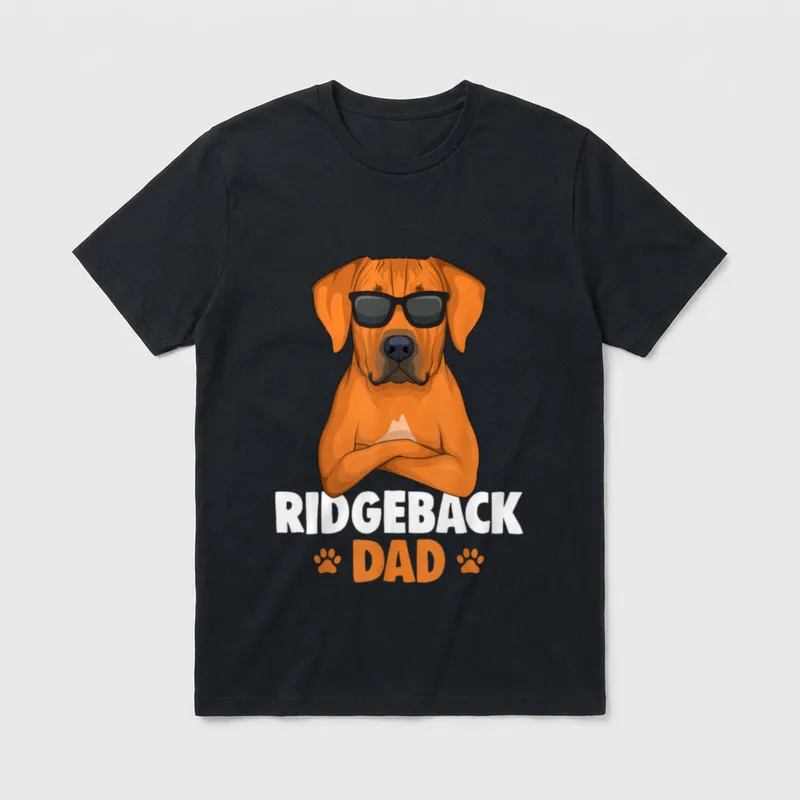 Rhodesian Ridgeback Papa Hunde T-Shirt – Klassisches T-Shirt in Schwarz