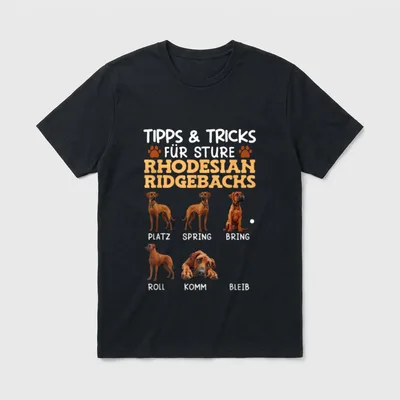 Ridgeback TIPPS UND TRICKS T-Shirt – Klassisches T-Shirt in Schwarz