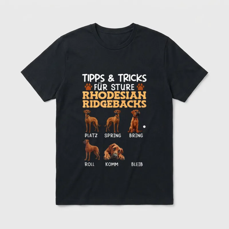 Ridgeback TIPPS UND TRICKS T-Shirt – Klassisches T-Shirt in Schwarz