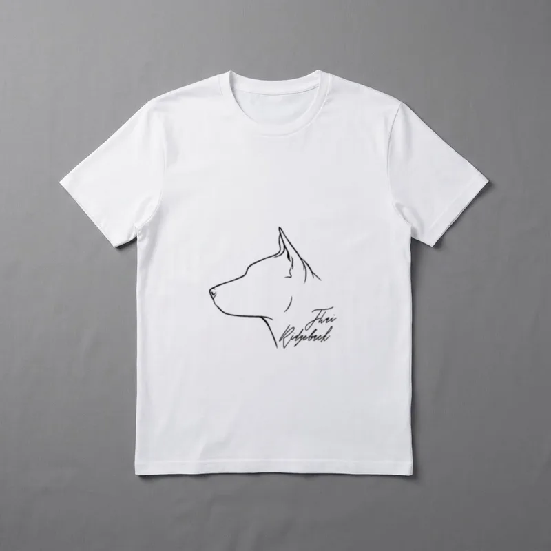 Thai Ridgeback Profil Hunderasse T-Shirt – Klassisches T-Shirt in Schwarz
