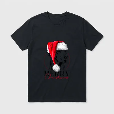 Santa Rhodesian Ridgeback Merry T-Shirt – Klassisches T-Shirt in Schwarz