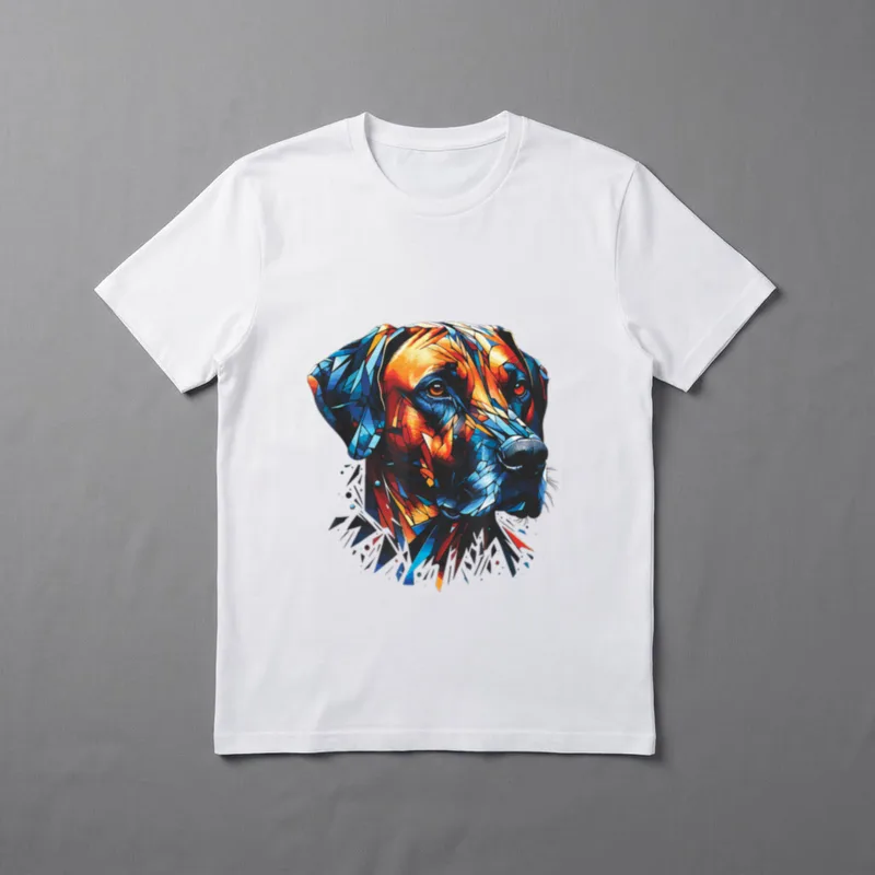 Polygon Art Rhodesian Ridgeback T-Shirt – Klassisches T-Shirt in Schwarz