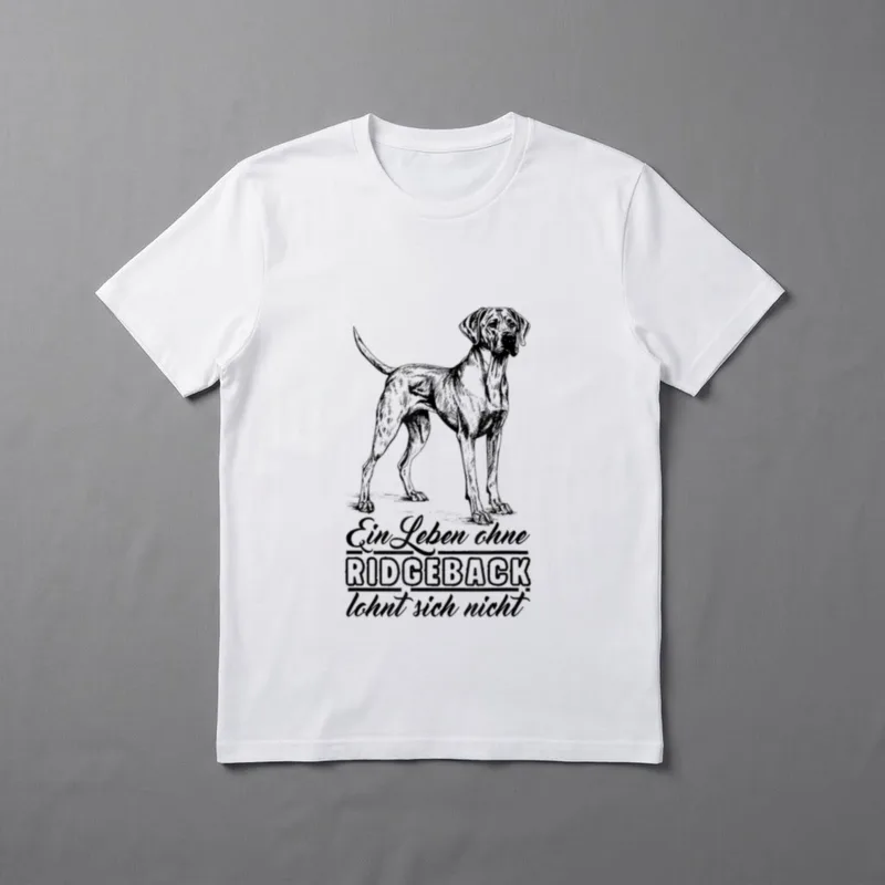Rhodesian Ridgeback Hund Herrchen T-Shirt 0080 – Klassisches T-Shirt in Schwarz