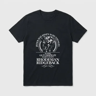 Rhodesian Ridgeback Schutzengel Hund T-Shirt – Klassisches T-Shirt in Schwarz