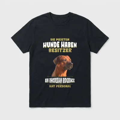 Rhodesian Ridgeback Rhodesian Ridgeback T-Shirt 0089 – Klassisches T-Shirt in Schwarz