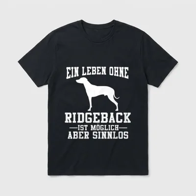 Rhodesian Ridgeback Hund Lustige T-Shirt 0090 – Klassisches T-Shirt in Schwarz