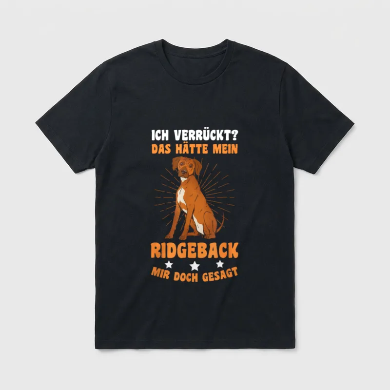 Rhodesian Ridgeback T-Shirt 0092 – Klassisches T-Shirt in Schwarz