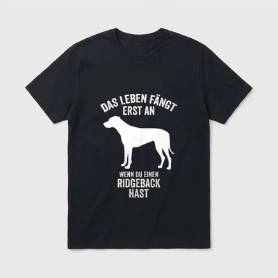 Rhodesian Ridgeback Hund T-Shirt 0094 – Klassisches T-Shirt in Schwarz