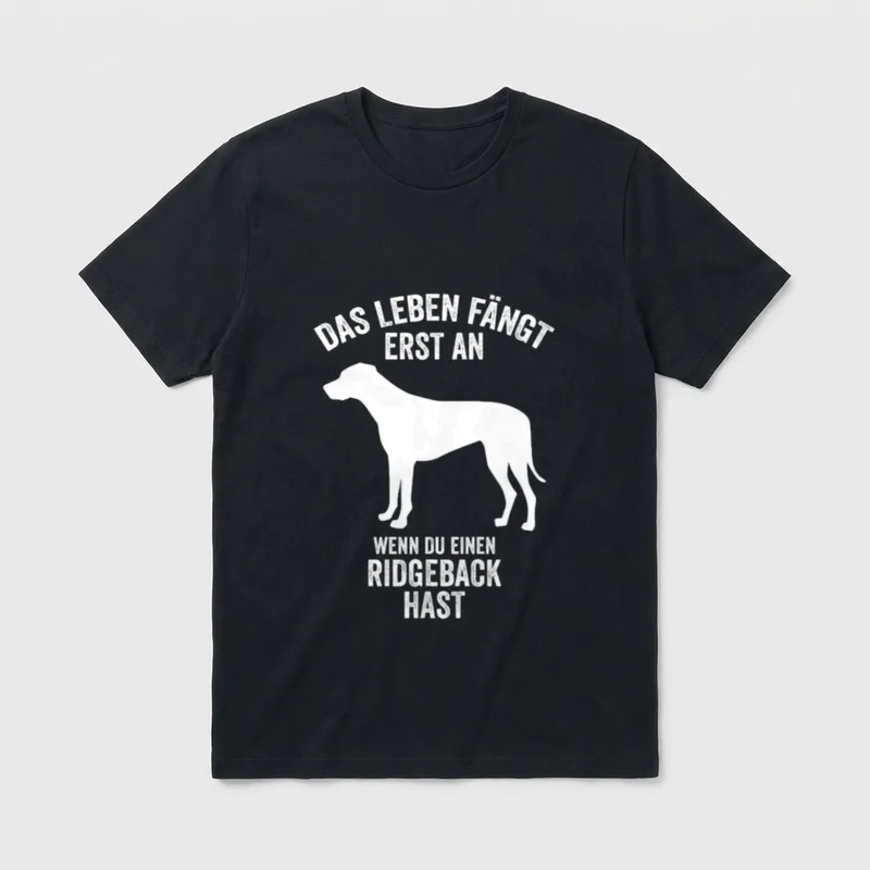 Rhodesian Ridgeback Hund T-Shirt 0094 – Klassisches T-Shirt in Schwarz