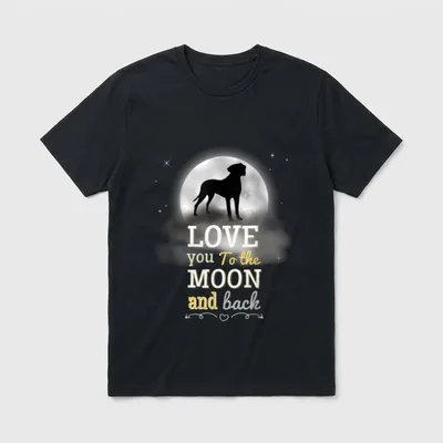 Rhodesian Ridgeback Hunde T-Shirt 0095 – Klassisches T-Shirt in Schwarz