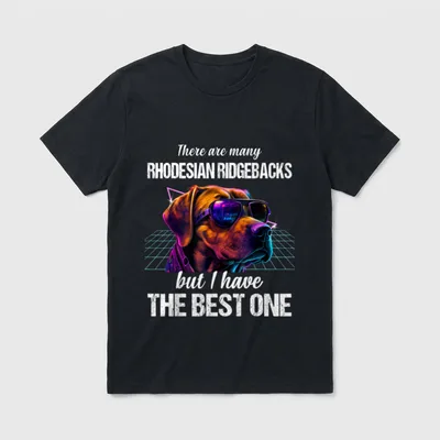 Rhodesian Ridgeback Hund Rhodesian T-Shirt 0100 – Klassisches T-Shirt in Schwarz