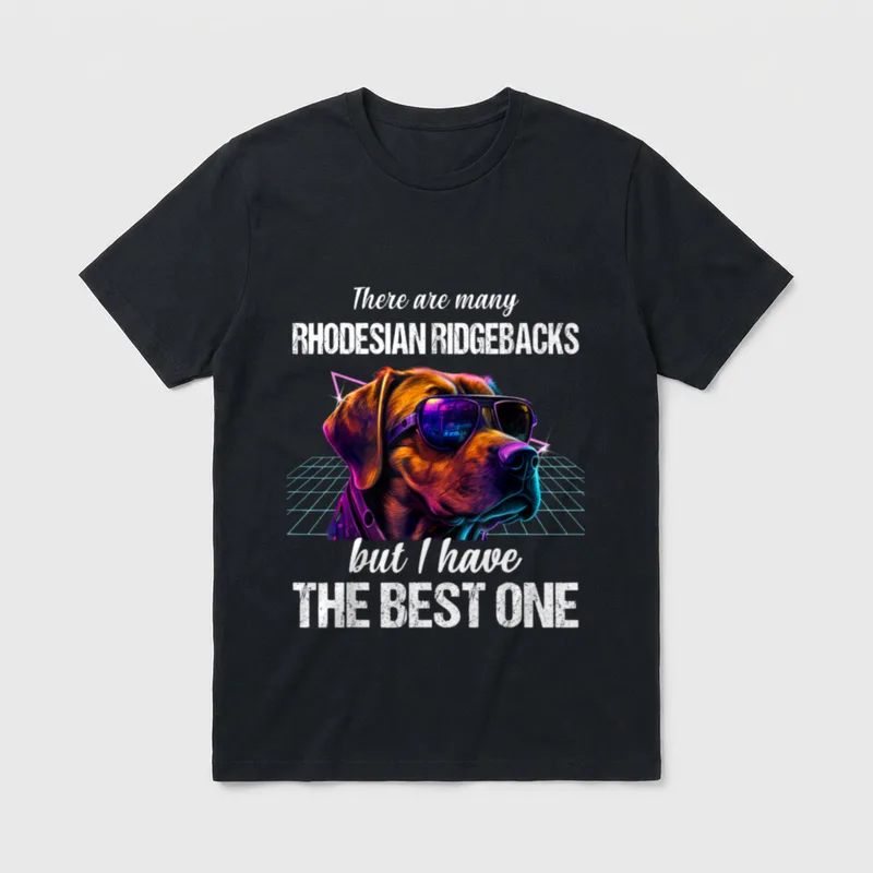 Rhodesian Ridgeback Hund Rhodesian T-Shirt 0100 – Klassisches T-Shirt in Schwarz