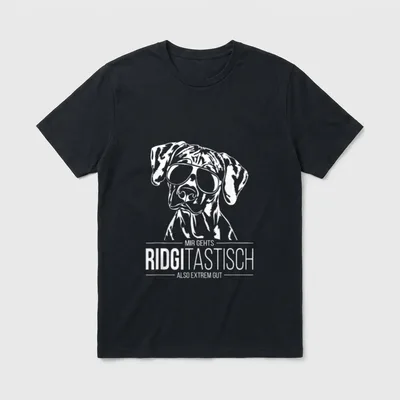 Lustiger Rhodesian Ridgeback Ridgitastisch T-Shirt – Klassisches T-Shirt in Schwarz