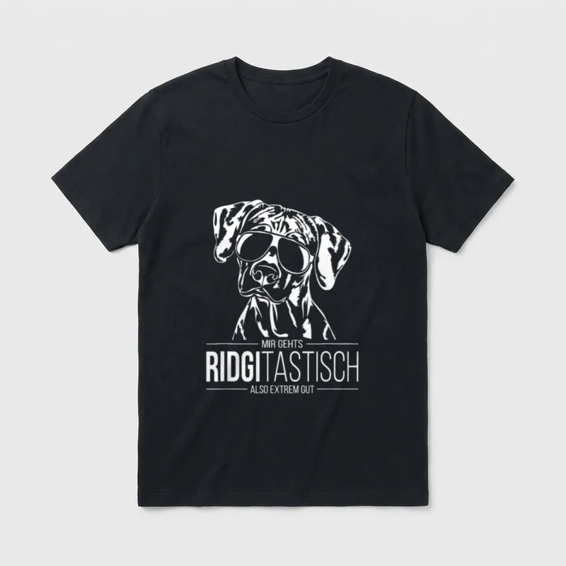 Lustiger Rhodesian Ridgeback Ridgitastisch T-Shirt – Klassisches T-Shirt in Schwarz