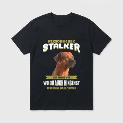 Rhodesian Ridgeback Rhodesian Ridgeback T-Shirt 0103 – Klassisches T-Shirt in Schwarz
